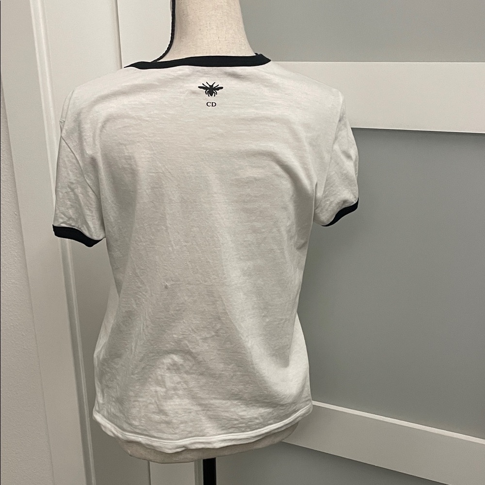 Dior White & Black Christian Dior Paris Ringer Tee - Picture 5 of 6